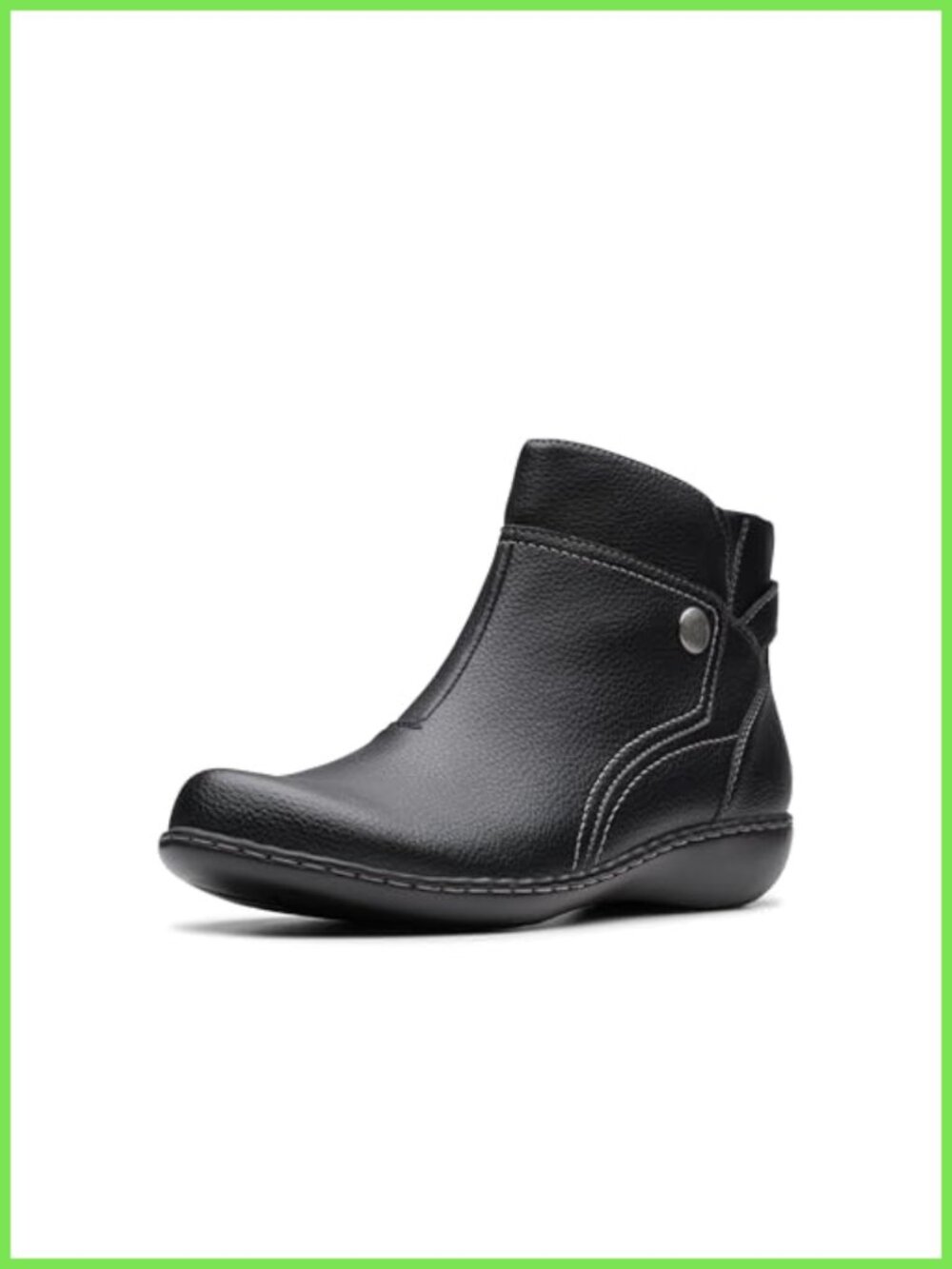 Leather Ankle Bootie with Ultimate Comfort Footbed and Zip Closure